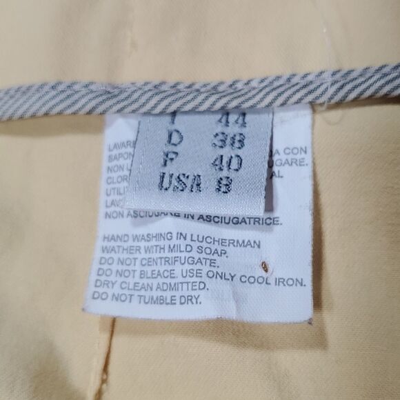 🔹️Gunex Yellow Italian Cropped Ankle Pants Size 8/29 - Picture 9 of 10